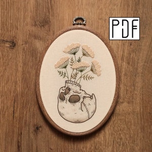 Digital PDF pattern - Yarrow Flower Hand Embroidery Pattern (PDF modern hand embroidery pattern)