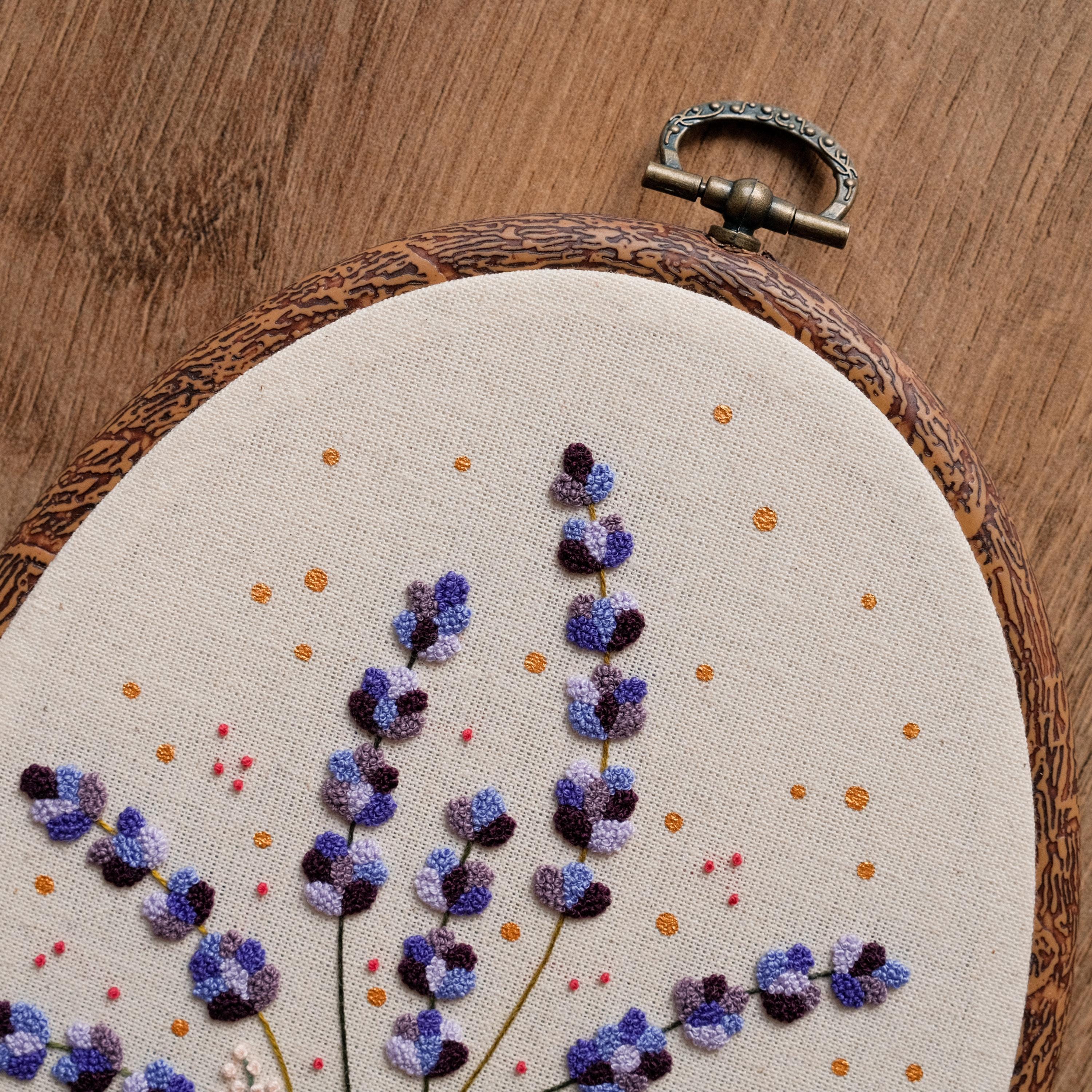 Digital PDF - Lavender Hand Embroidery Pattern PDF, Wildflower Hand ...