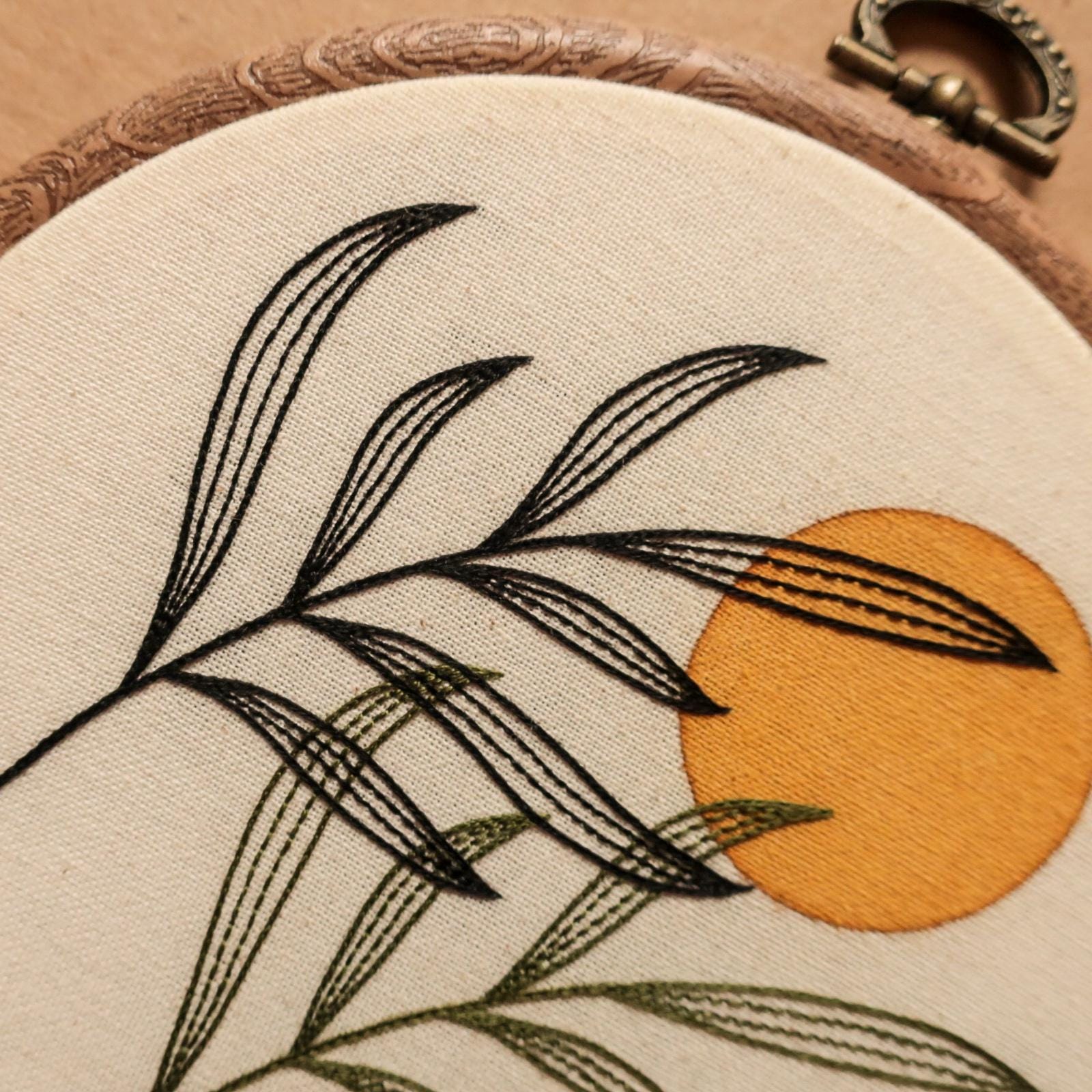Digital PDF - Leaves Hand Embroidery Pattern (digital Download) - Etsy