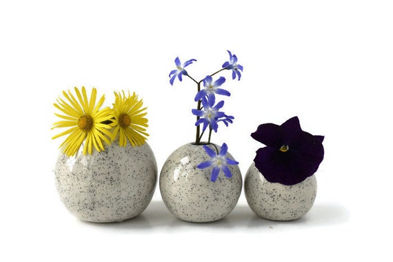 Bud Vase Set Small Vase White Ceramic Vases Flower Vase Etsy