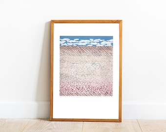 Linocut Glicee Print, Abstract Art Print, Summer Landscape, Archival Print, Contemporary Art, Modern Nature Print, Lino Print Art, Moosart