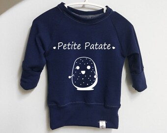 Grow with me top '' Petite Patate '' UNISEX navy