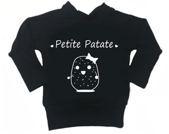 Grow with me top '' Petite Patate '' GIRL long sleeves GLOW in the dark