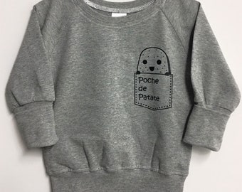 Grow with me top '' Poche de Patate '' Grey