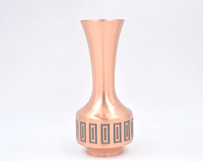 Vintage Copper Vase, Solid Copper Vase From Sweden, High Quality Copper