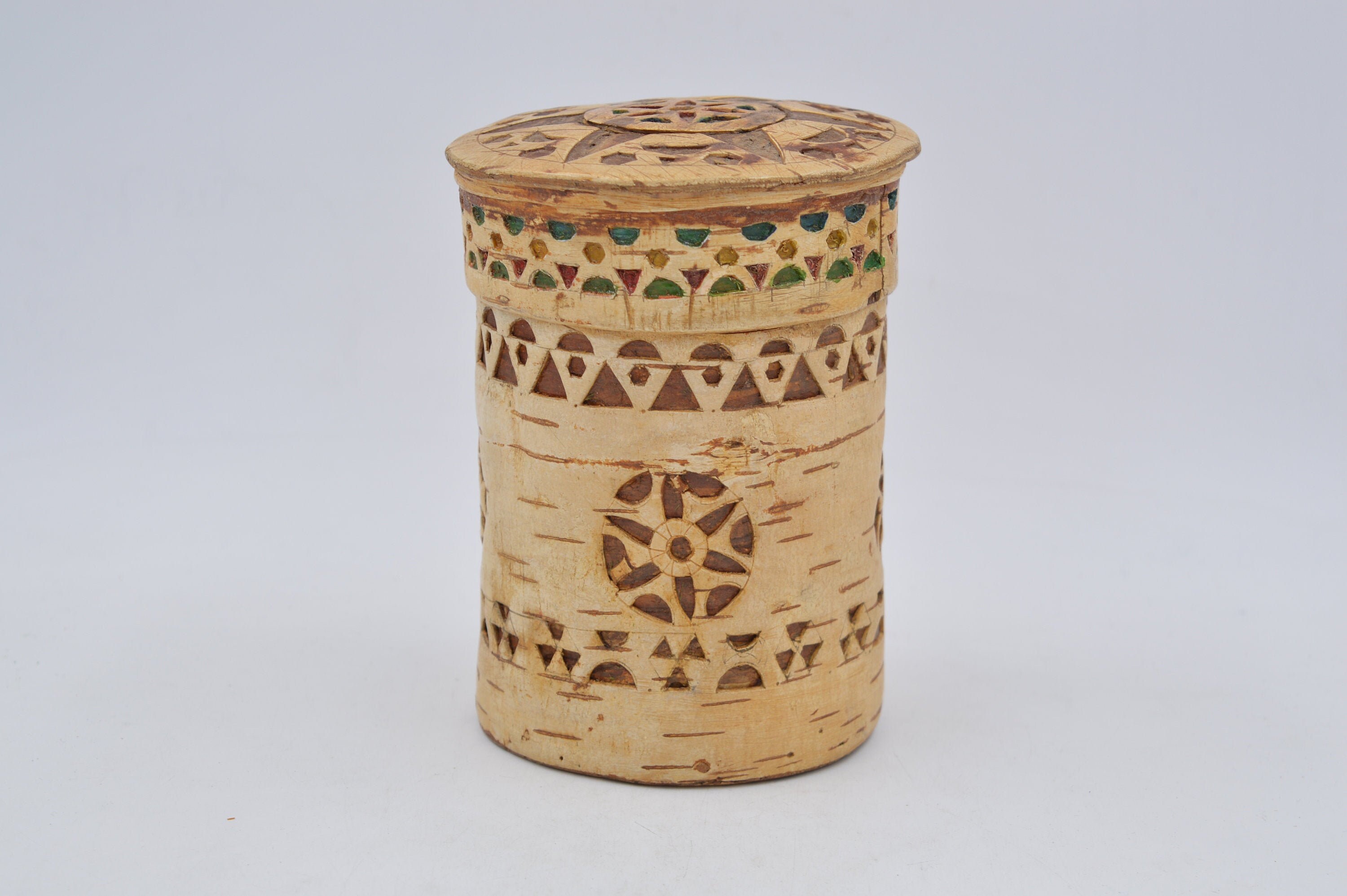 Caja de almacenamiento de corteza de abedul vintage | Etsy