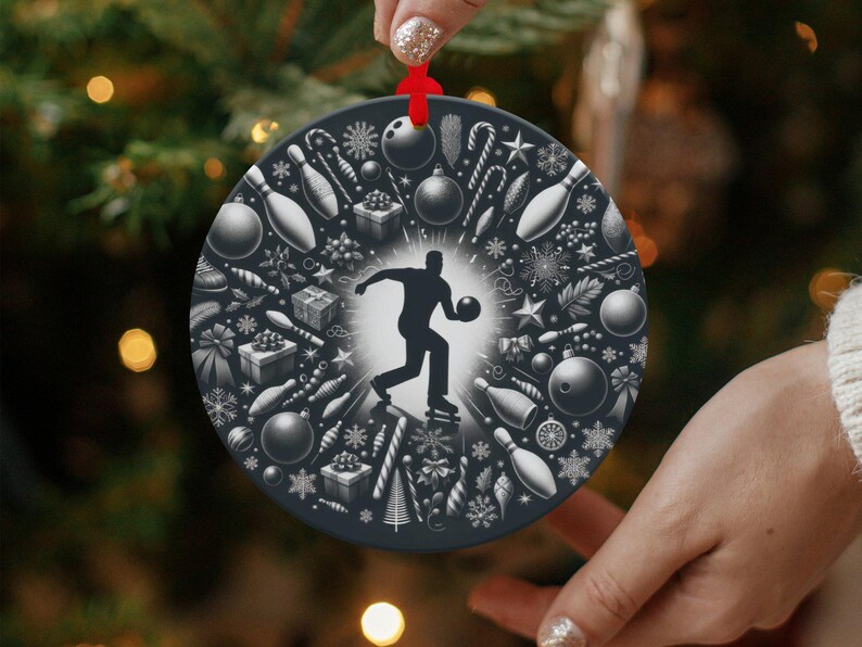 Bowling Christmas Ornaments, Unique Bowling Lover Gifts, Holiday Tree