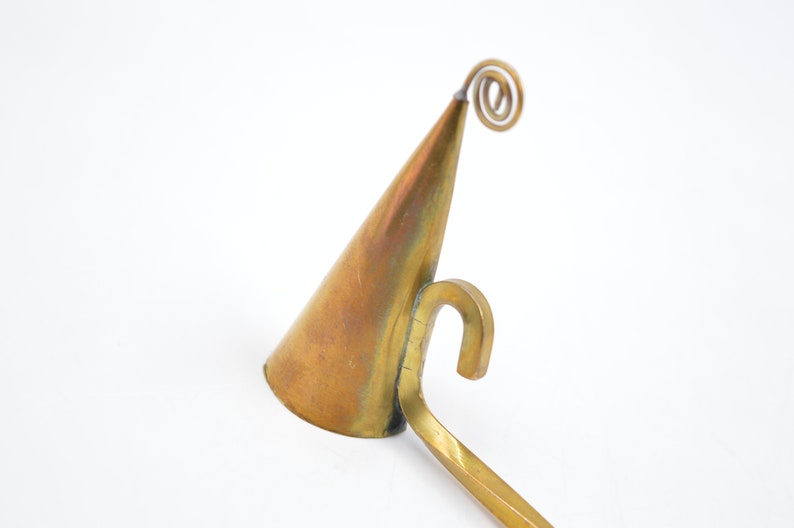 Candle Snuffer Large Vintage Brass Candle Snuffer Swedish Etsy