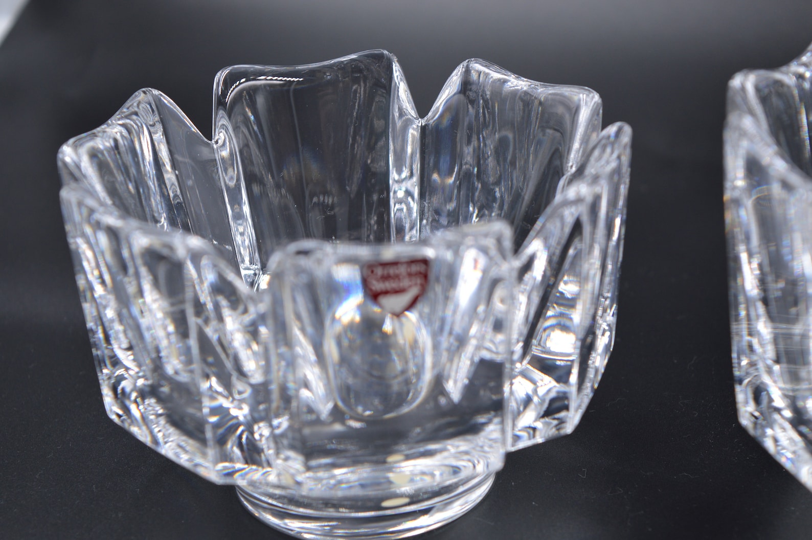 Orrefors Sweden Crystal Bowl Crystal Candle Holder Orrefors Etsy UK
