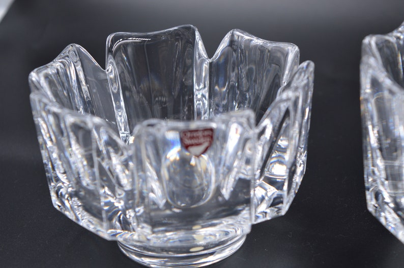 Orrefors Sweden Crystal Bowl Crystal Candle Holder Orrefors Etsy