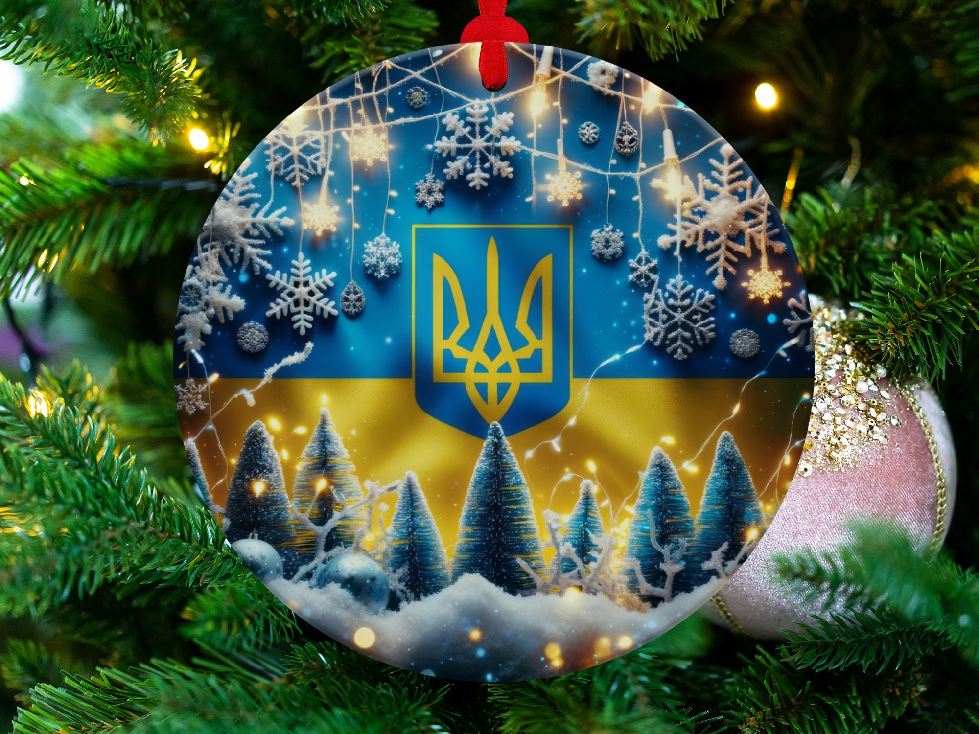 Holiday Ukrainian Christmas Ornament, Ukrainian Gifts for Xmas Tree ...