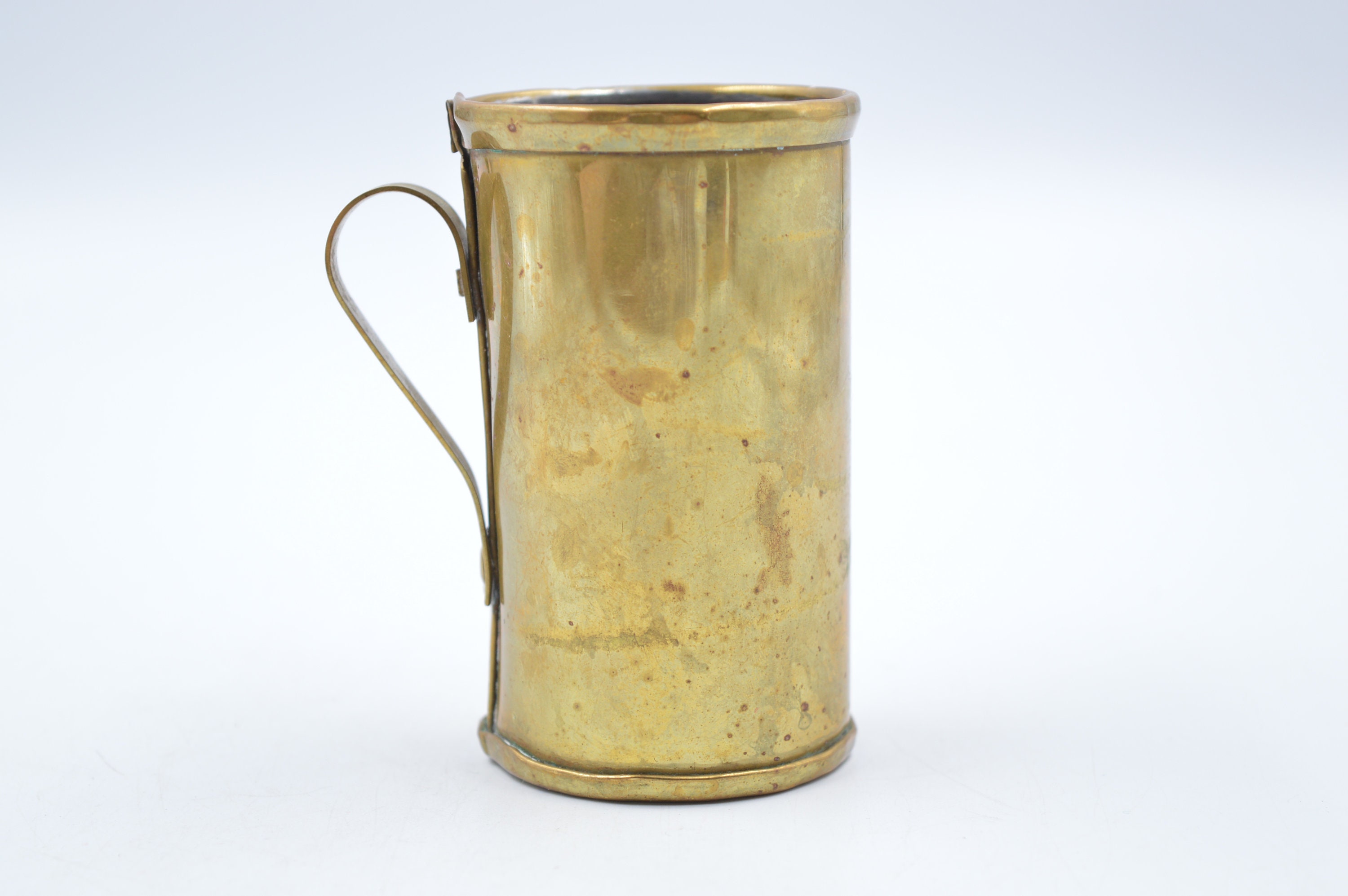 Taza de latón taza de latón vintage hecha a mano Etsy