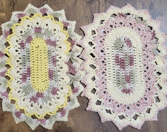 Cotton Crochet Placemats Set of 2