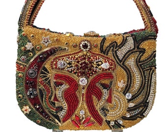 Red Beaded Handbag