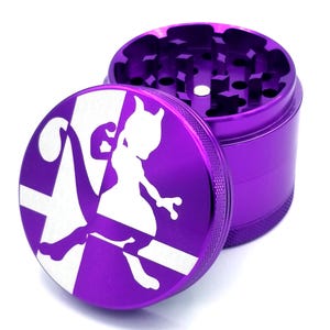 Mew Silhouette herb grinder- 2.2"- free carrying pouch