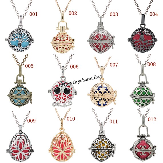 New 1pcs Love Heart Ball Pendant Bell Fragrance Oil Pad Diffuser DIY Necklace New 1pcs Love Heart Ball Pendant Bell Fragrance Oil Pad Diffuser DIY Necklace