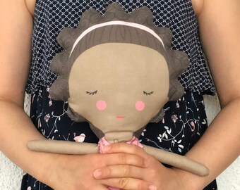 African girl rag doll for imitation games, soft doll, gift for children