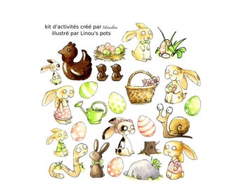 Instant download "Waiting for Easter": a children's educational activities and games set for Easter