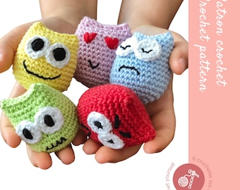 amigurumi crochet pattern to help 2yo children and more to deal with emotions (instant download)