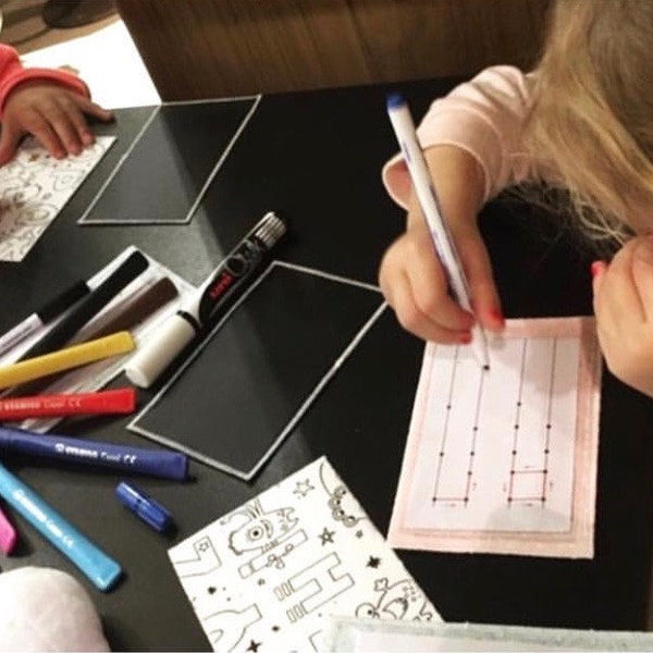 Fiches TELECHARGEABLES pour apprendre à dessiner, à ecrire, fiches SIMPLE DRAW niveau école maternelle, pochette surprise enfant