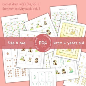 Kit de jeux d’été à imprimer – Activités enfants sans écran – Jeux éducatifs ludiques – Dès 4 ans - PDF à télécharger