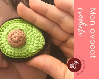 Crochet tutorial for an avocado  for kids tea party set (instant download)