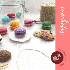 Schema dinette all&#39;uncinetto - Macaron e biscotti per la dinette dei bambini