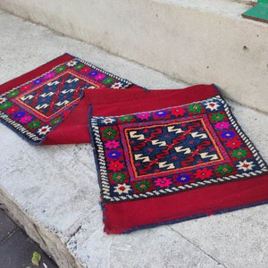 130x44 cm Fashion Saddlebag Antique Turkish Saddle Bag, Handmade Wool Turkish Carpet Saddle Bag Rug, Wall Hanging Wall Décor Rug