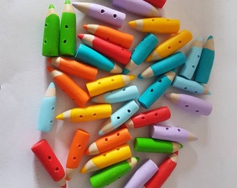 Lot de boutons crayons