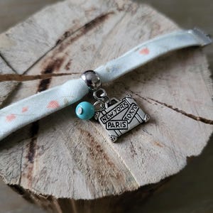 Pulsera Liberty con charm, hecha a mano