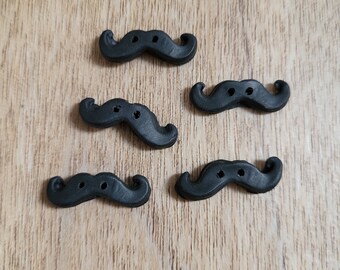 Set of mustache buttons