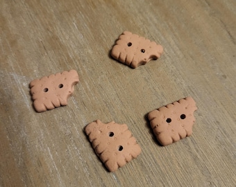 Set of 6 biscuit buttons