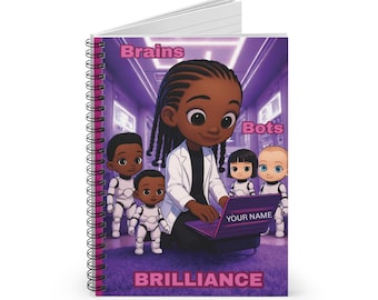 Personalized Stationery, Custom Name 1-Subject Spiral Notebook, Journal - 8"x10.5" 70 Sheets Wide Ruled