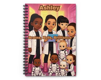 Custom Name 1-Subject Spiral Notebook, Journal - 8"x10.5" 70 Sheets Wide Ruled