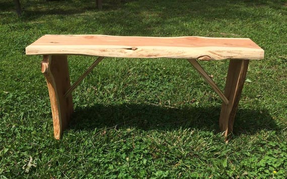Simple Cedar Bench Etsy