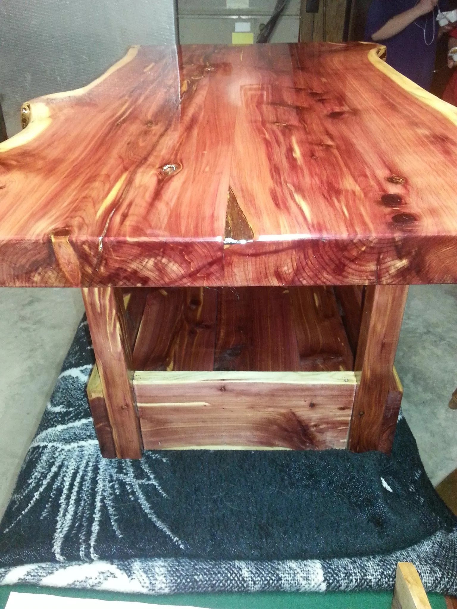 6 foot Live Edge Cedar Coffee Table