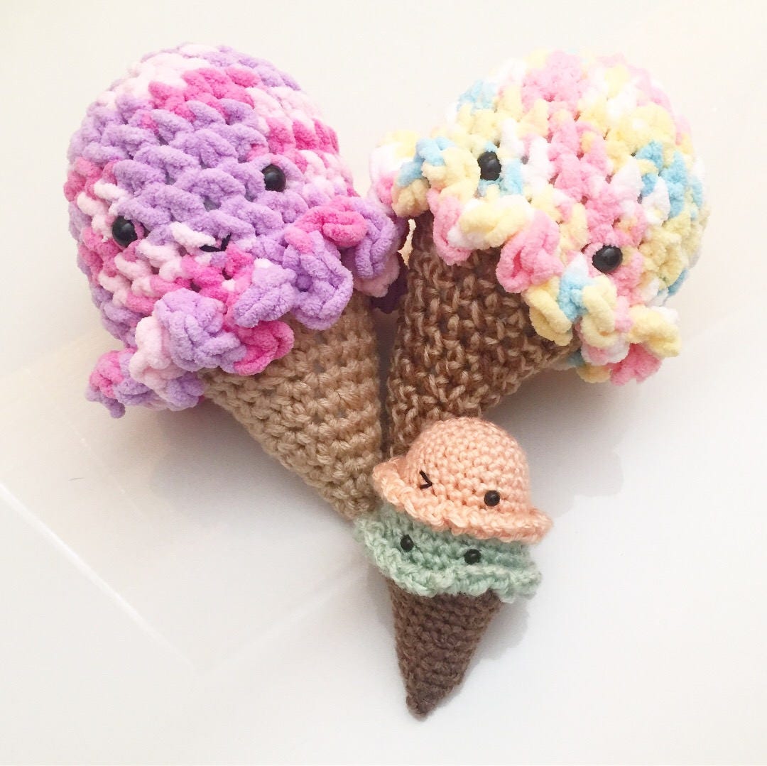Ice Cream Cone Amigurumi Etsy