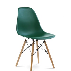 Eames Style DSW Chair. 10 Colours Available. Forest Green