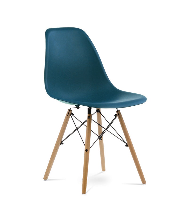 Eames stijl DSW stoel. 10 kleuren beschikbaar. Ocean (Dark Blue)