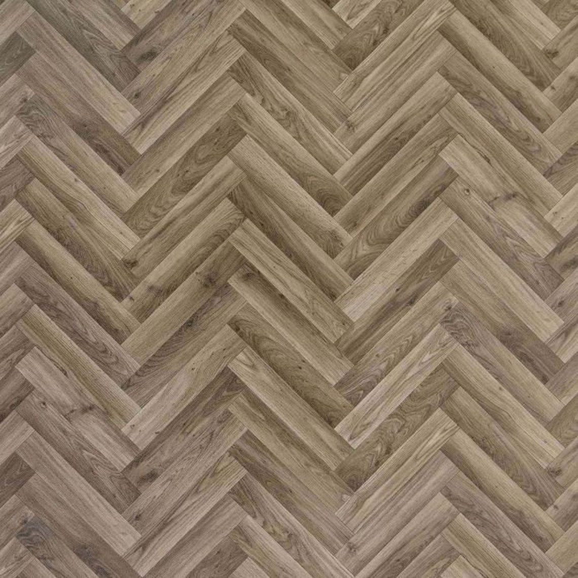 Herringbone Parquet Dark Oak Sheet Vinyl Flooring. 2 Metre | Etsy