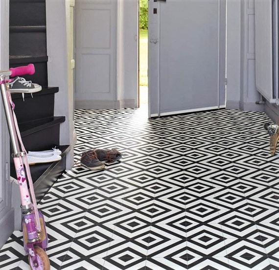 Black & White Vinyl Flooring