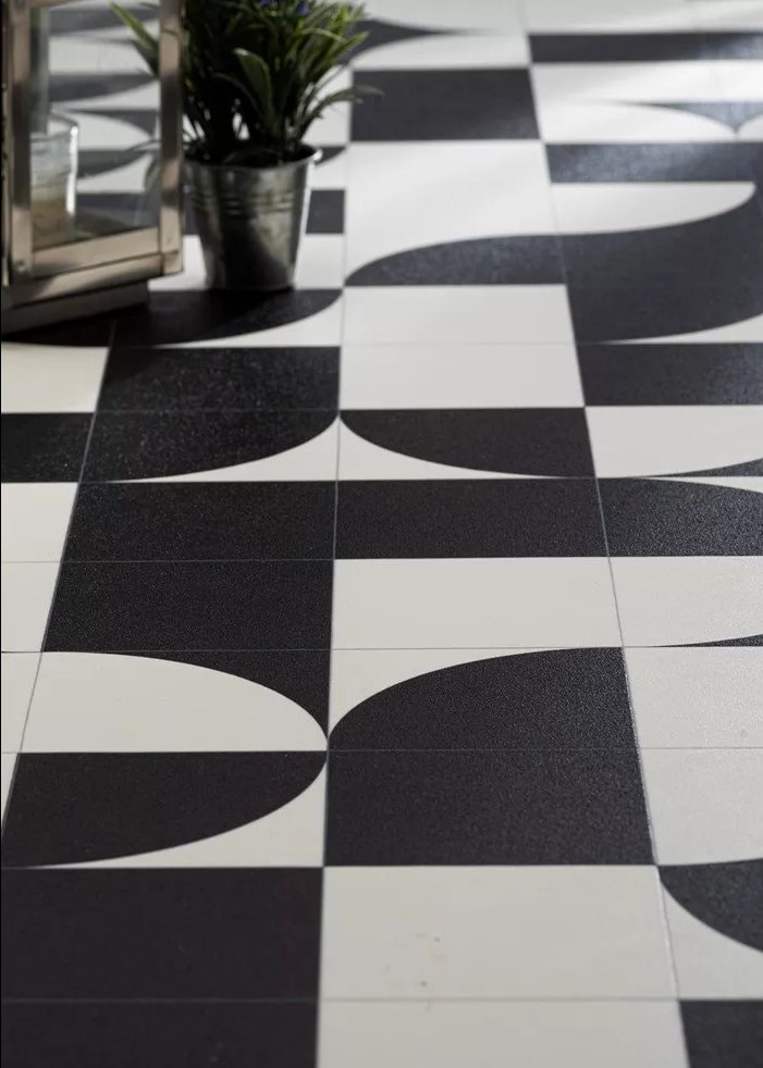 Black and White Vinyl Flooring 