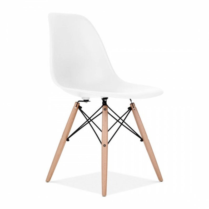 Eames Style DSW Chair. 10 Colours Available. White