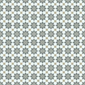 Retro blommigt vinylgolv med 2 ark. 3 meter bred rulle. (118 tum)