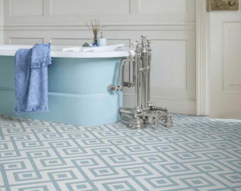 Granada Blue Sheet Vinyl Flooring. 2 Metre Wide Roll. (78")