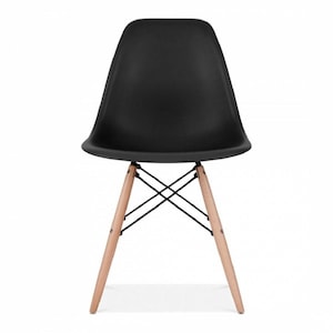 Eames stijl DSW stoel. 10 kleuren beschikbaar. Black