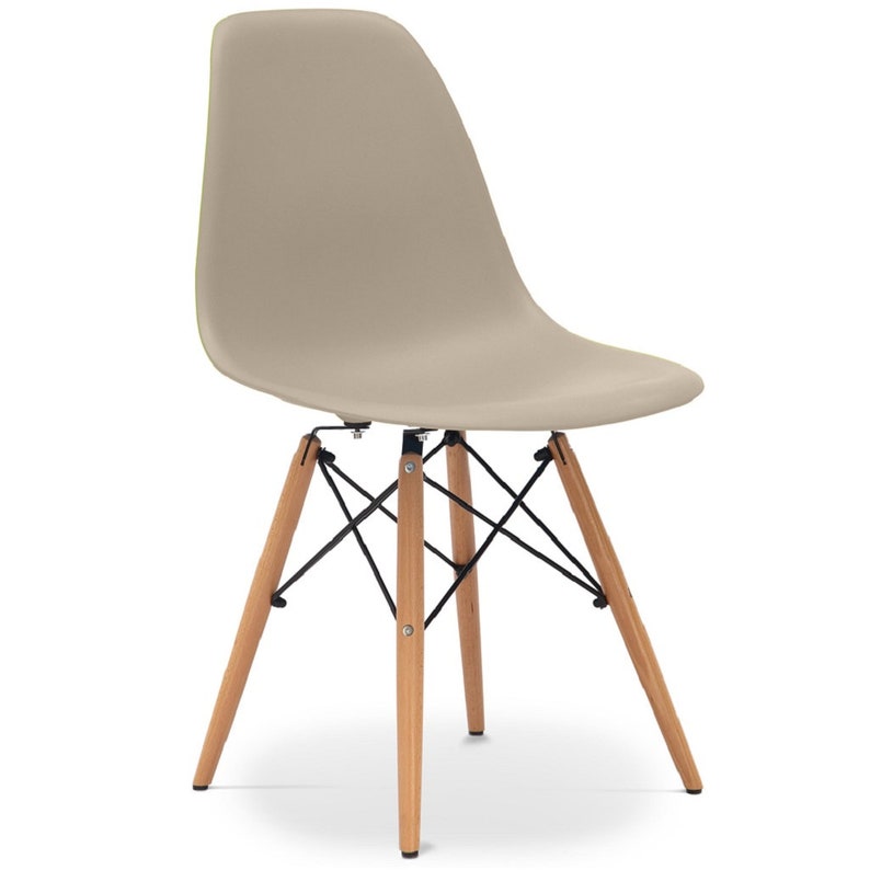 Eames Style DSW Chair. 10 Colours Available. Beige