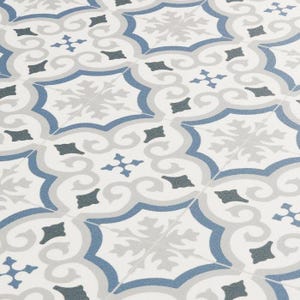 Cuenca Blue Sheet Vinyl Flooring. 2 Metre Wide Roll. (78")