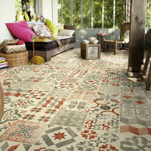 Patchwork Vinyl Floor Tiles Flooring Guide by Cinvex