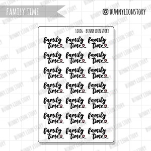 Débranchez-vous en famille le week-end Qualité | Sticker en-tête Bullet Journal Planner Carnet de voyage Journal Agenda Papeterie Bujo